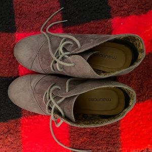 Maurices Wedge Lace-Up Booties